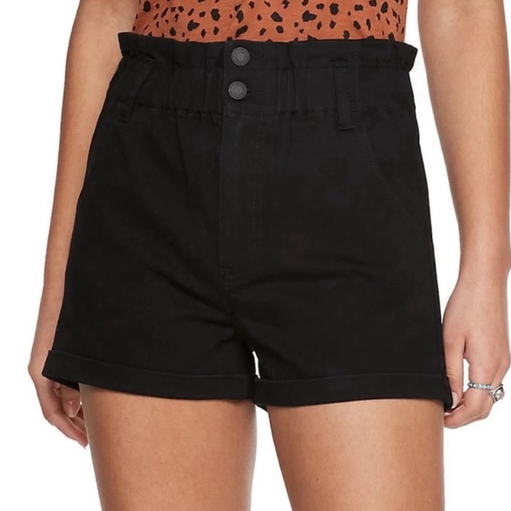 Women's Black High-Waisted Shorts
